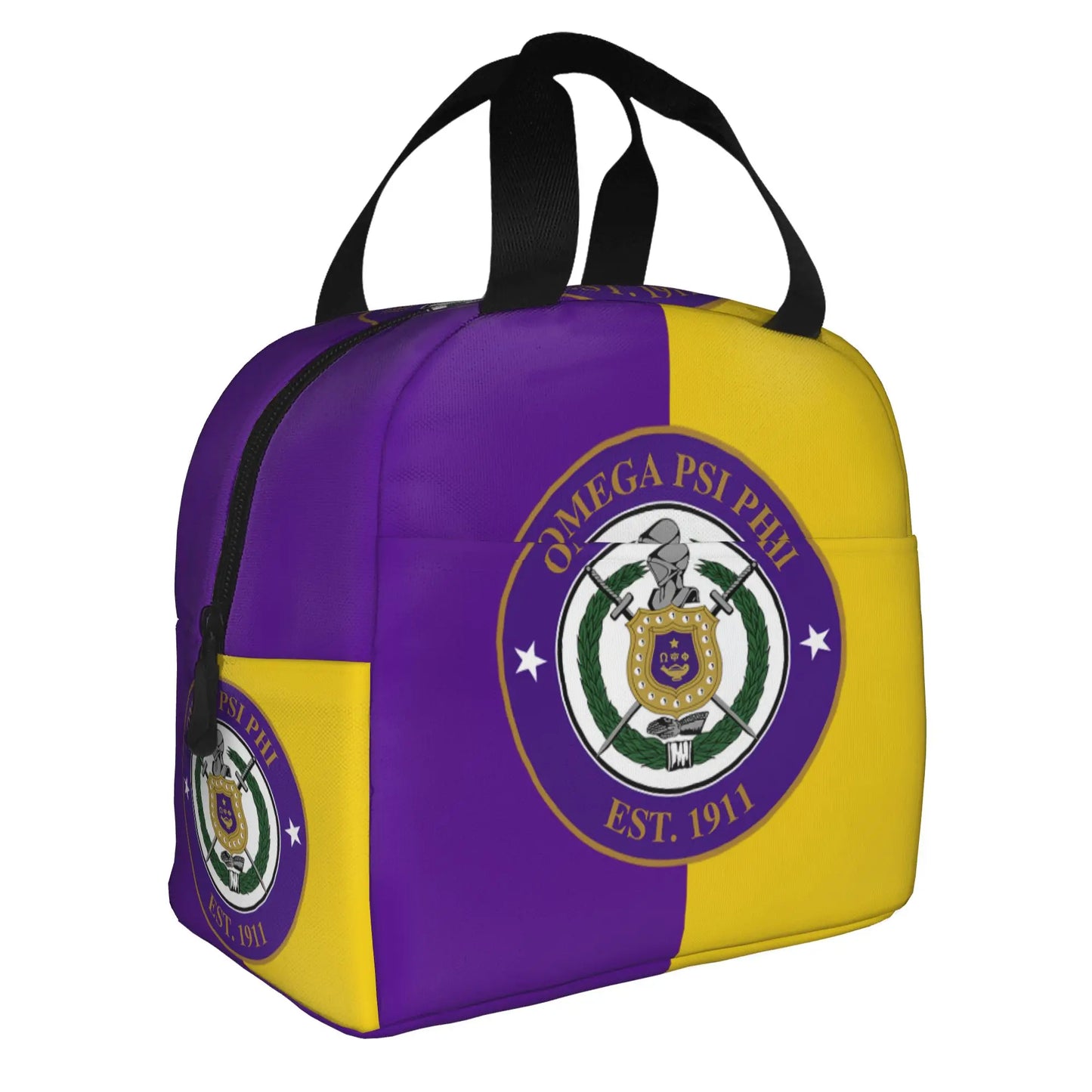 African American Omegas Psi Phi Fraternity Inc Portable Lunch Boxes Leakproof Thermal Cooler Food Insulated Lunch Bag Office by Passport Outfitters