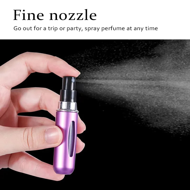 Portable Mini Travel High-end Perfume Bottle Base Refill Bottle Straight Charging Small Sample Perfume Aluminum Material by Passport Outfitters