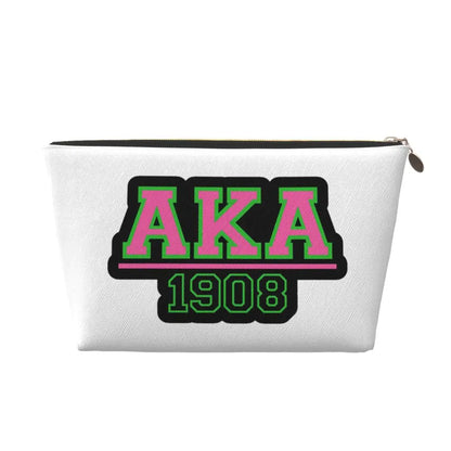 AKA Sorority 5 Women Cosmetic Bag Travel Makeup Organizer Pouch Toiletry Storage Dopp Kit Box by Passport Outfitters