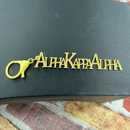 Party sisters Gift Greek Organization Letter Stainless Steel Keychain by Passport Outfitters