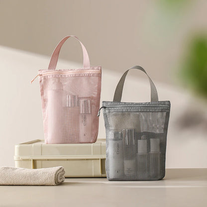 23x26cm Portable Toiletry Bag with Handy Handle Large Capacity Mesh Toiletry Storage Bag Makeup Bag for Business Trips Travel by Passport Outfitters