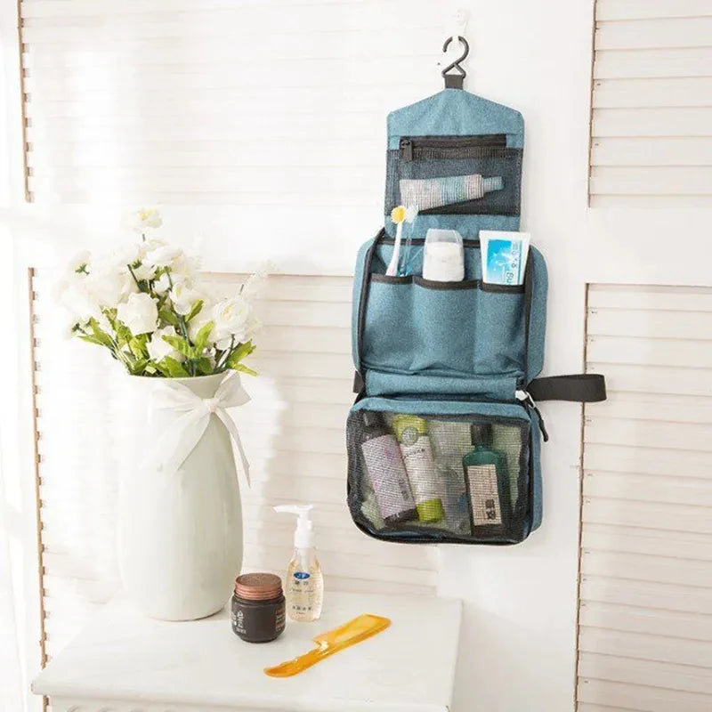 Hanging Travel Toiletry Bag for Men and Women Waterproof Makeup Cosmetic Beautician Folding Bag Bathroom and Shower Organizer by Passport Outfitters