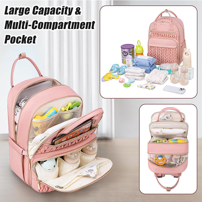 Waterproof Family Travel Diaper Backpack with Foldable Changing Pad by Passport Outfitters