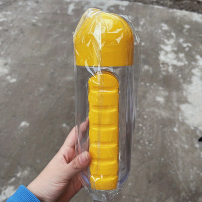 20oz Large Capacity Portable Water Bottle with Built-in Pill Box - Passport Outfitters Apparel 