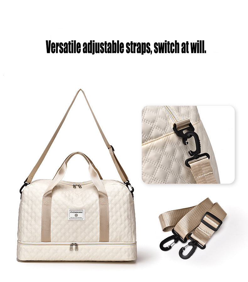 Convertible Crossbody Gym Duffel & Travel Backpack with Wet-Dry Separation by Passport Outfitters