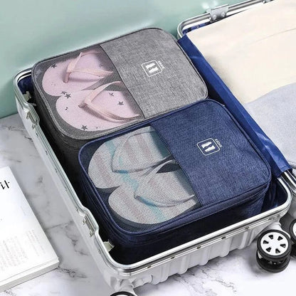 Black Gray Portable Shoe Bag For Travel Waterproof Storage Organizer Fashion Suitcase Organizers Travel Shoes Storage Bag - Passport Outfitters Apparel