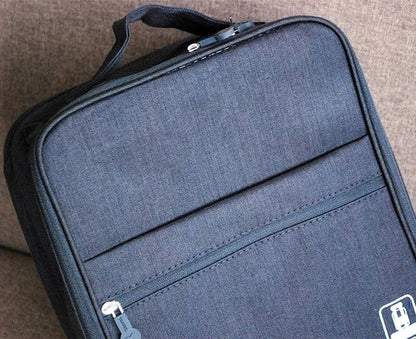 Black Gray Portable Shoe Bag For Travel Waterproof Storage Organizer Fashion Suitcase Organizers Travel Shoes Storage Bag - Passport Outfitters Apparel