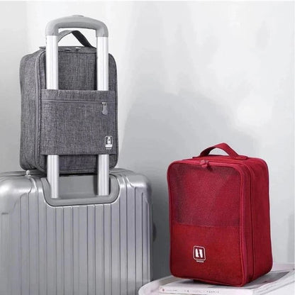 Black Gray Portable Shoe Bag For Travel Waterproof Storage Organizer Fashion Suitcase Organizers Travel Shoes Storage Bag - Passport Outfitters Apparel