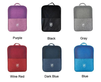 Black Gray Portable Shoe Bag For Travel Waterproof Storage Organizer Fashion Suitcase Organizers Travel Shoes Storage Bag - Passport Outfitters Apparel