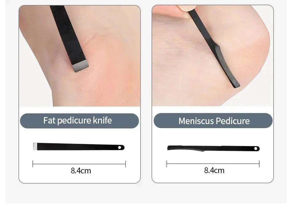 Black Nail Clipper Set Stainless Steel Manicure Nail Scissors Pedicure Kit Nippers Trimmer Care Tool With Travel Case Kit - Passport Outfitters Apparel