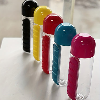 20oz Large Capacity Portable Water Bottle with Built-in Pill Box - Passport Outfitters Apparel 