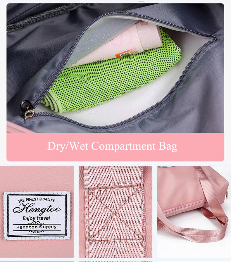 Expandable Travel Duffel Bag – Waterproof Weekender with Shoe Pocket by Passport Outfitters