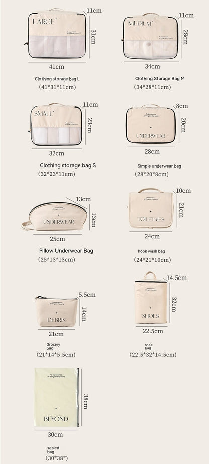 Multi-Piece Travel Packing Cube & Compression Storage Set by Passport Outfitters
