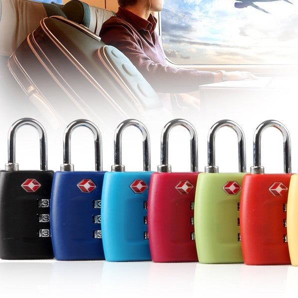 TSA-Approved 3-Digit Combination Travel Luggage Lock | Secure Zipper Padlock by Passport Outfitters