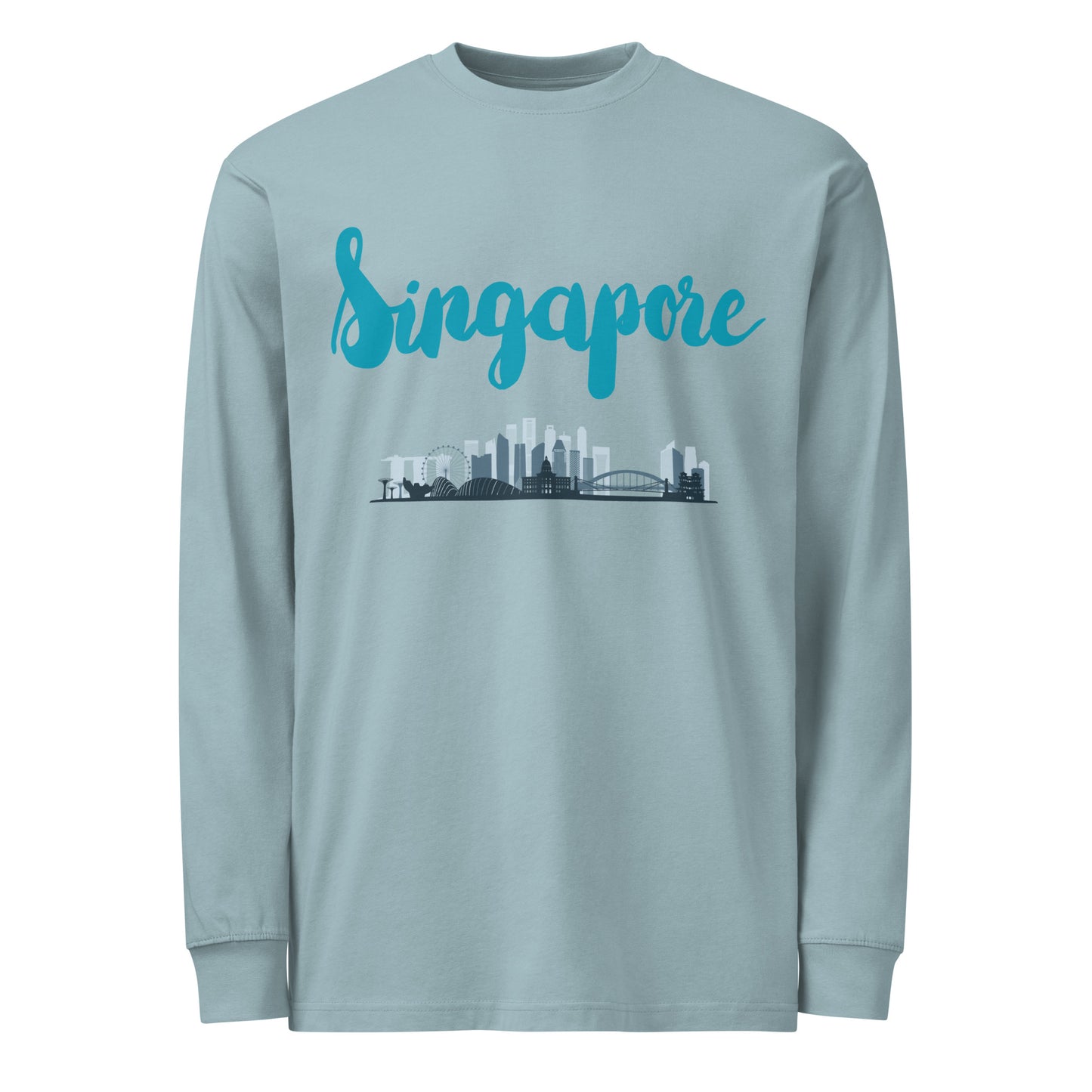Singapore unisex heavyweight long sleeve t-shirt by Passport Outfitters