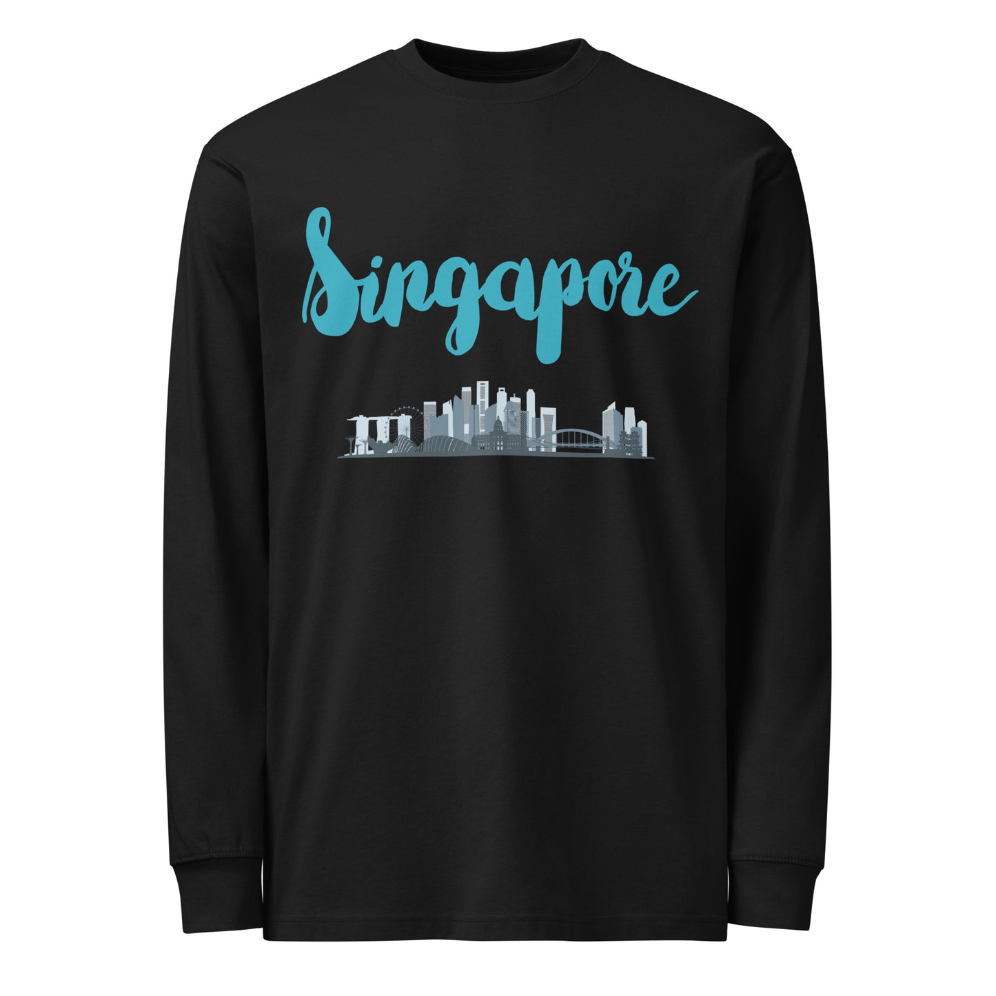 Singapore unisex heavyweight long sleeve t-shirt by Passport Outfitters
