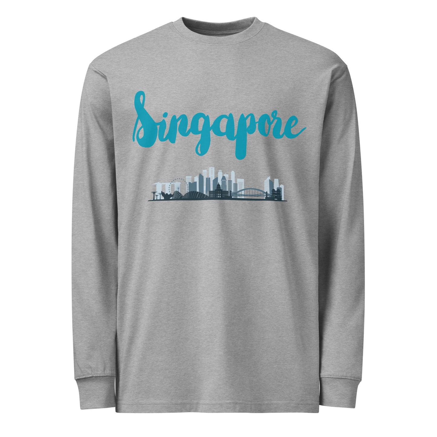 Singapore unisex heavyweight long sleeve t-shirt by Passport Outfitters