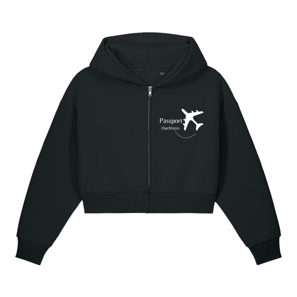 Passport Outfitters Women's Sculpted Heavyweight Travel Zip Hoodie | Stone by Passport Outfitters
