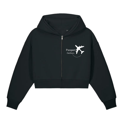 Passport Outfitters Women's Sculpted Heavyweight Travel Zip Hoodie | Stone by Passport Outfitters