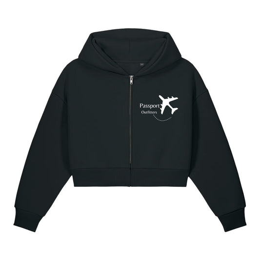 Passport Outfitters Women's Sculpted Heavyweight Travel Zip Hoodie | Stone by Passport Outfitters