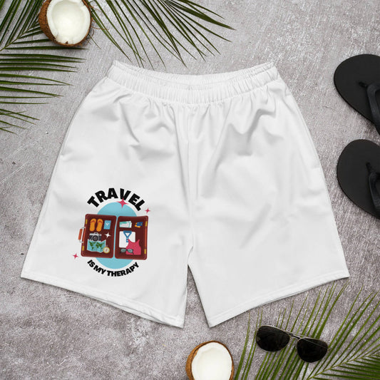 Travel is My Therapy Athletic Long Shorts - Passport Outfitters Apparel