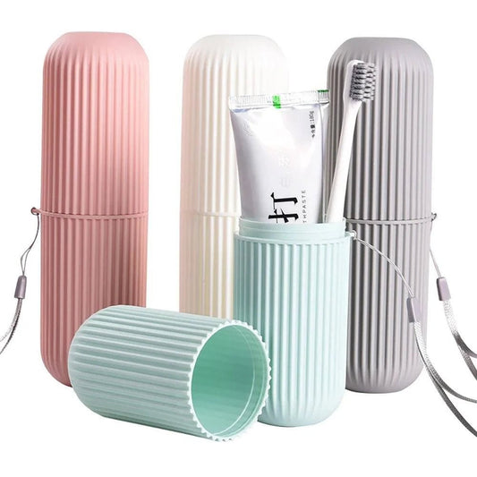 Travel Portable Toothbrush Cup Bathroom Toothpaste Holder Storage Case Box Organizer Travel Toiletries Storage Cup New Creative - Passport Outfitters Apparel