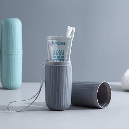 Travel Portable Toothbrush Cup Bathroom Toothpaste Holder Storage Case Box Organizer Travel Toiletries Storage Cup New Creative - Passport Outfitters Apparel