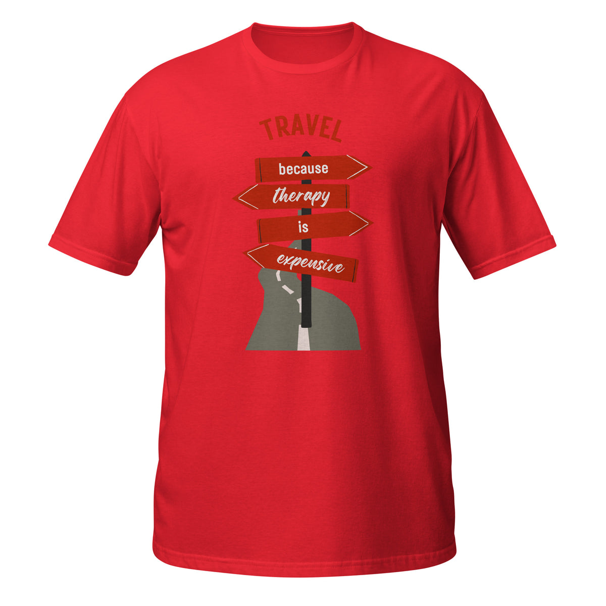 Travel Because Therapy Is Expensive T-Shirt - Funny Wanderlust Graphic Tee by Passport Outfitters