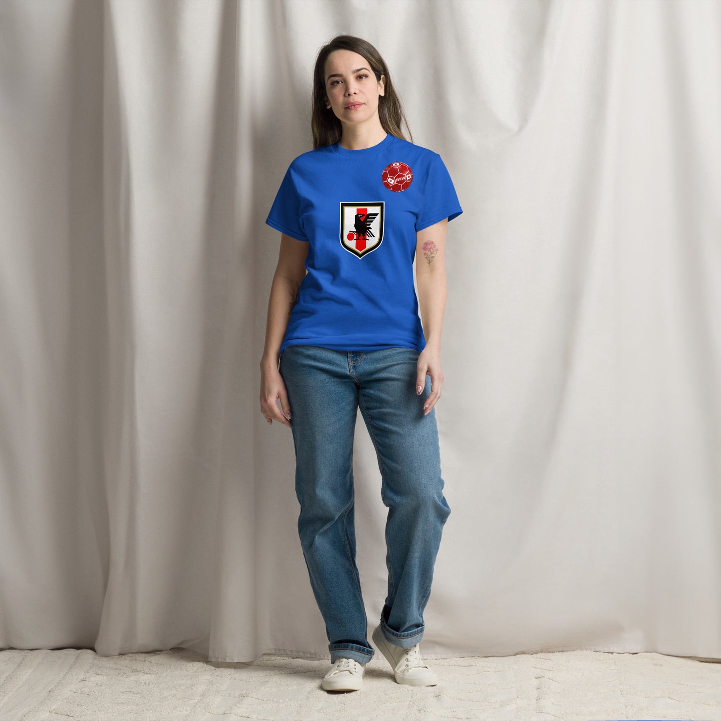 Japan Soccer Fan T-Shirt – Samurai Blue Unisex Tee by Passport Outfitters