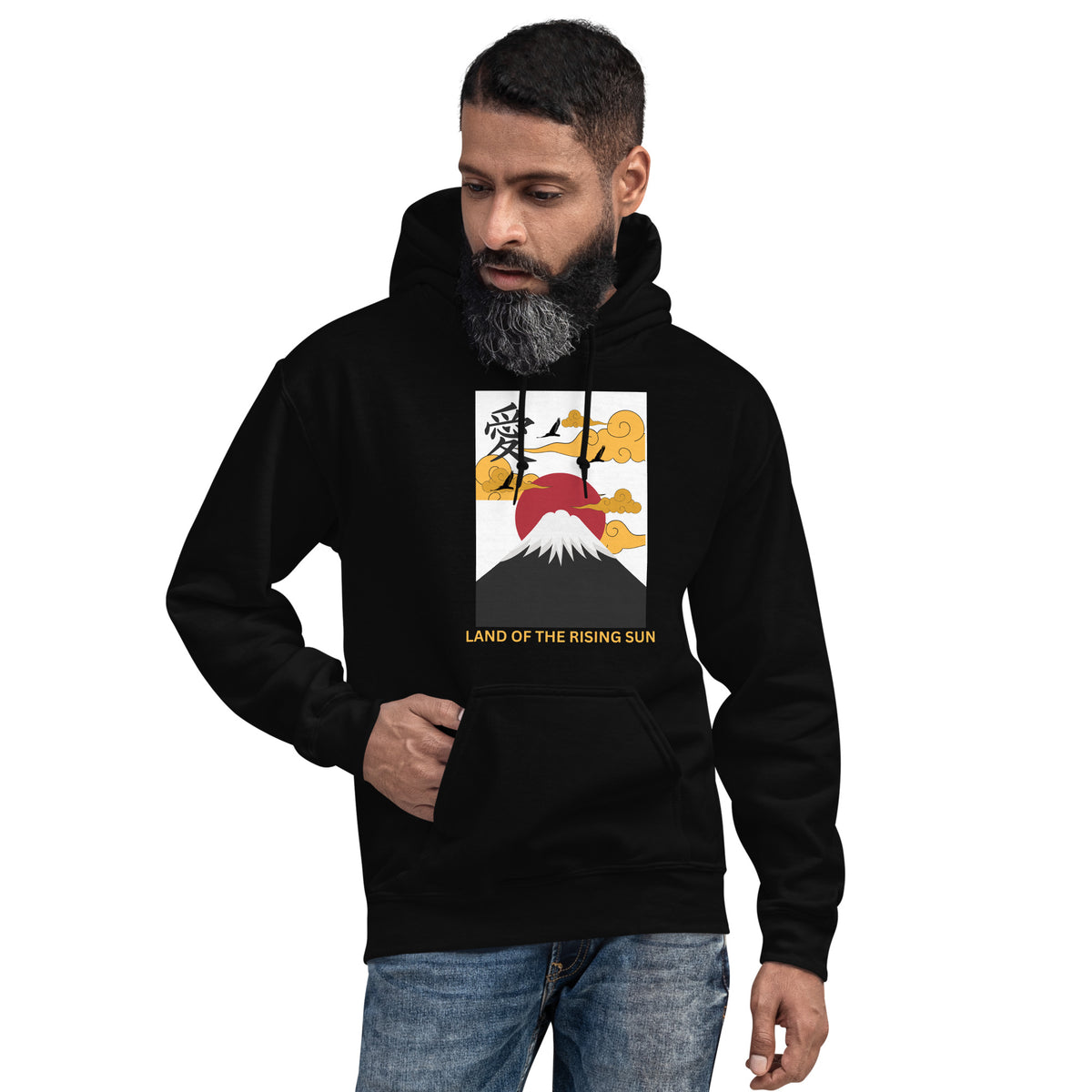 "Land Of The Rising Sun" Mt. Fuji Heavyweight Hoodie by Passport Outfitters