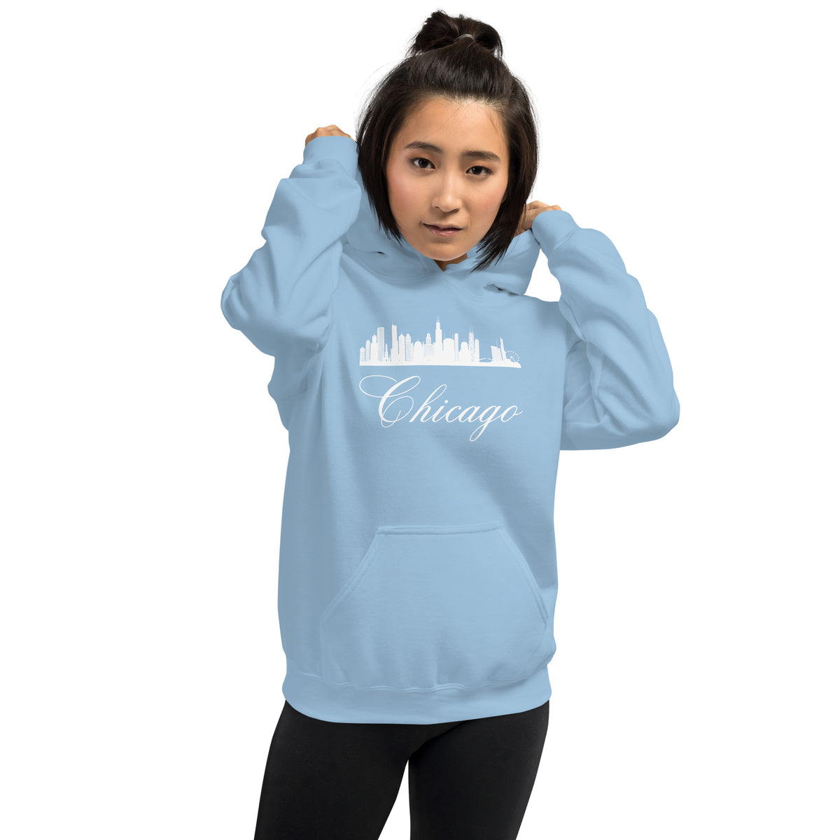 Chicago Skyline Unisex Hoodie | Premium Windy City Cityscape Pullover Sweatshirt by Passport Outfitters