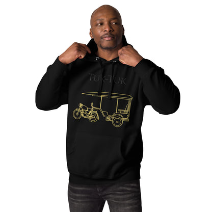 Tuk-Tuk Travel Hoodie – Black & Gold Edition by Passport Outfitters