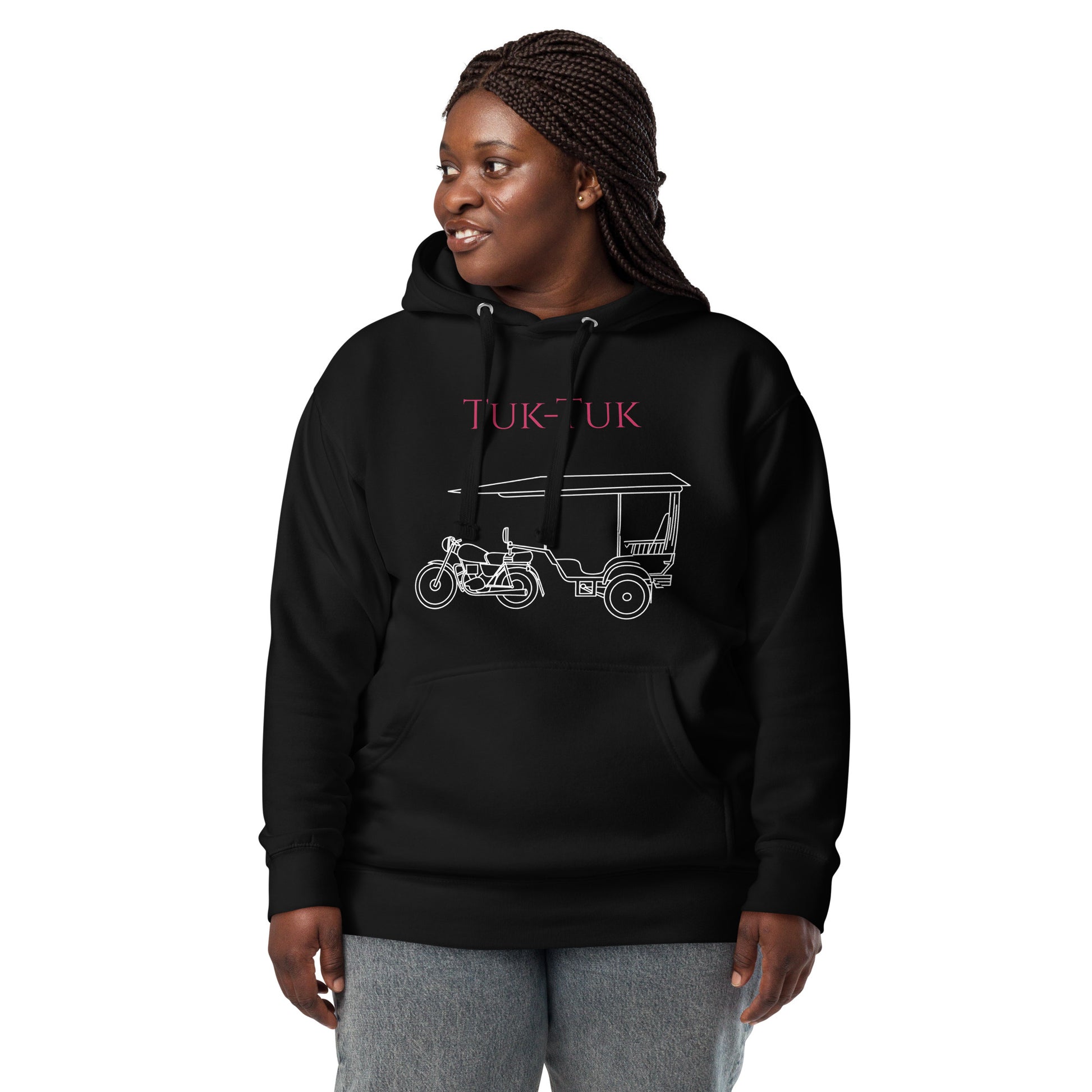 Tuk-Tuk Travel Hoodie – Red & White Edition by Passport Outfitters