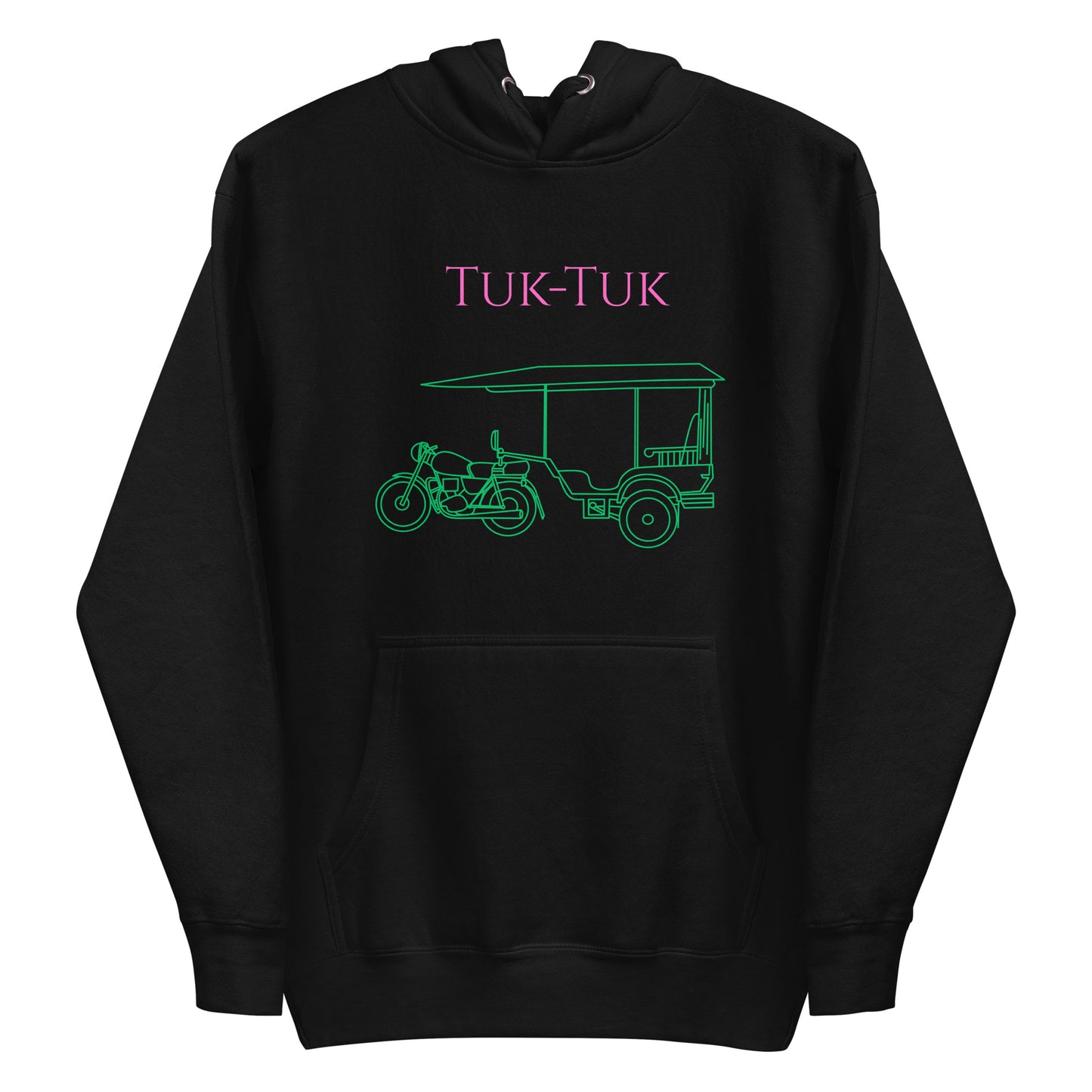 Tuk-Tuk Travel Hoodie – Pink & Green Edition by Passport Outfitters