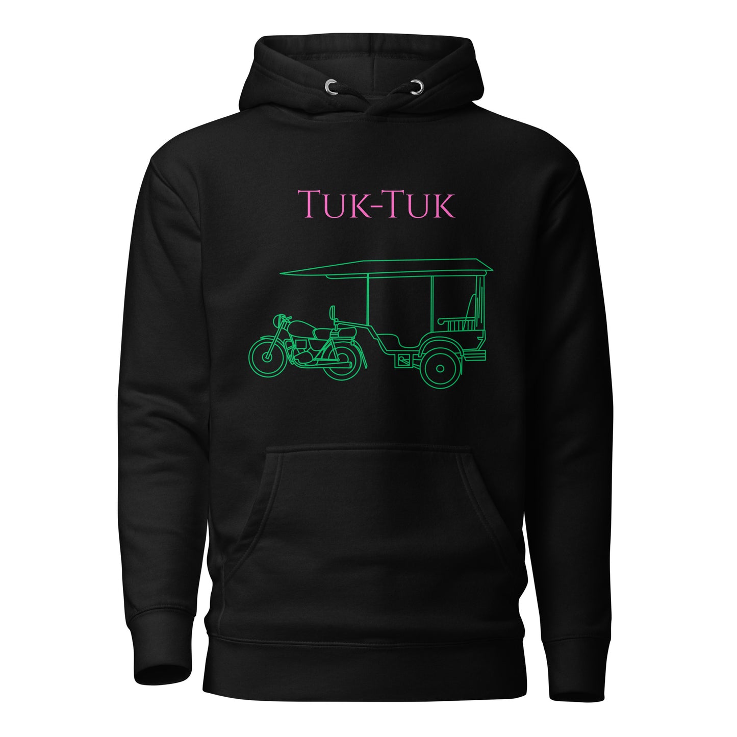 Tuk-Tuk Travel Hoodie – Pink & Green Edition by Passport Outfitters