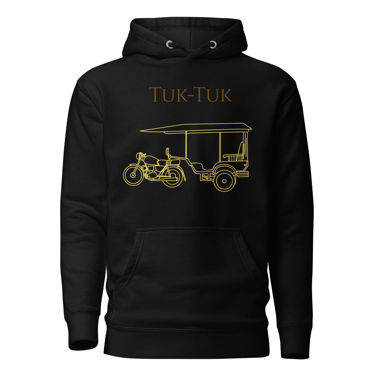 Tuk-Tuk Travel Hoodie – Brown & Gold Edition by Passport Outfitters