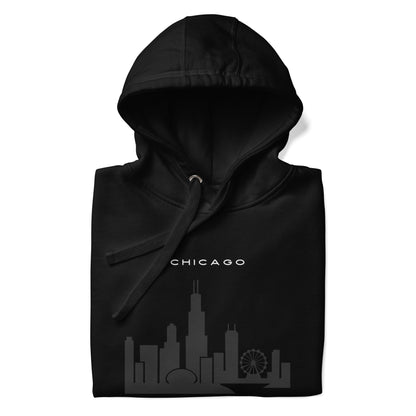 Chicago Skyline Hoodie Unisex Hoodie by Passport Outfitters