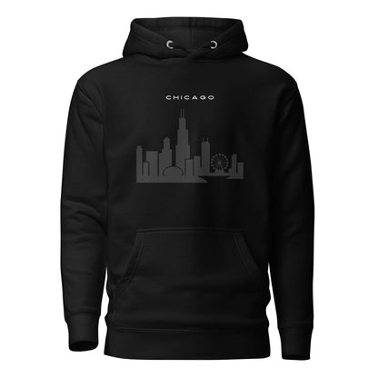 Chicago Skyline Hoodie Unisex Hoodie by Passport Outfitters