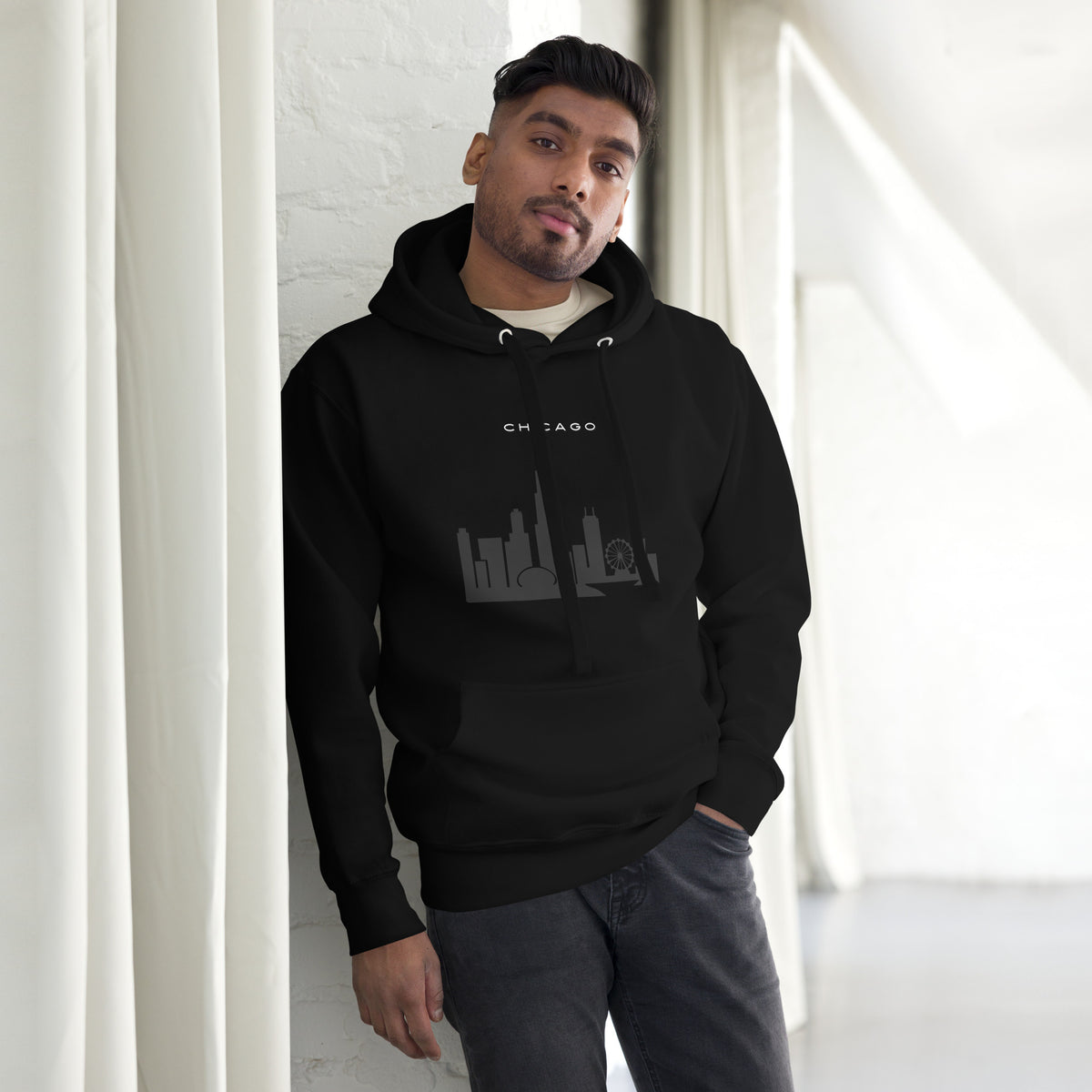 Chicago Skyline Hoodie Unisex Hoodie by Passport Outfitters