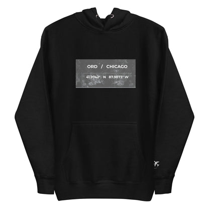 ORD / Chicago Airport Code Heavyweight Hoodie by Passport Outfitters