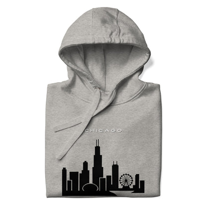 Chicago Skyline Hoodie Unisex Hoodie by Passport Outfitters