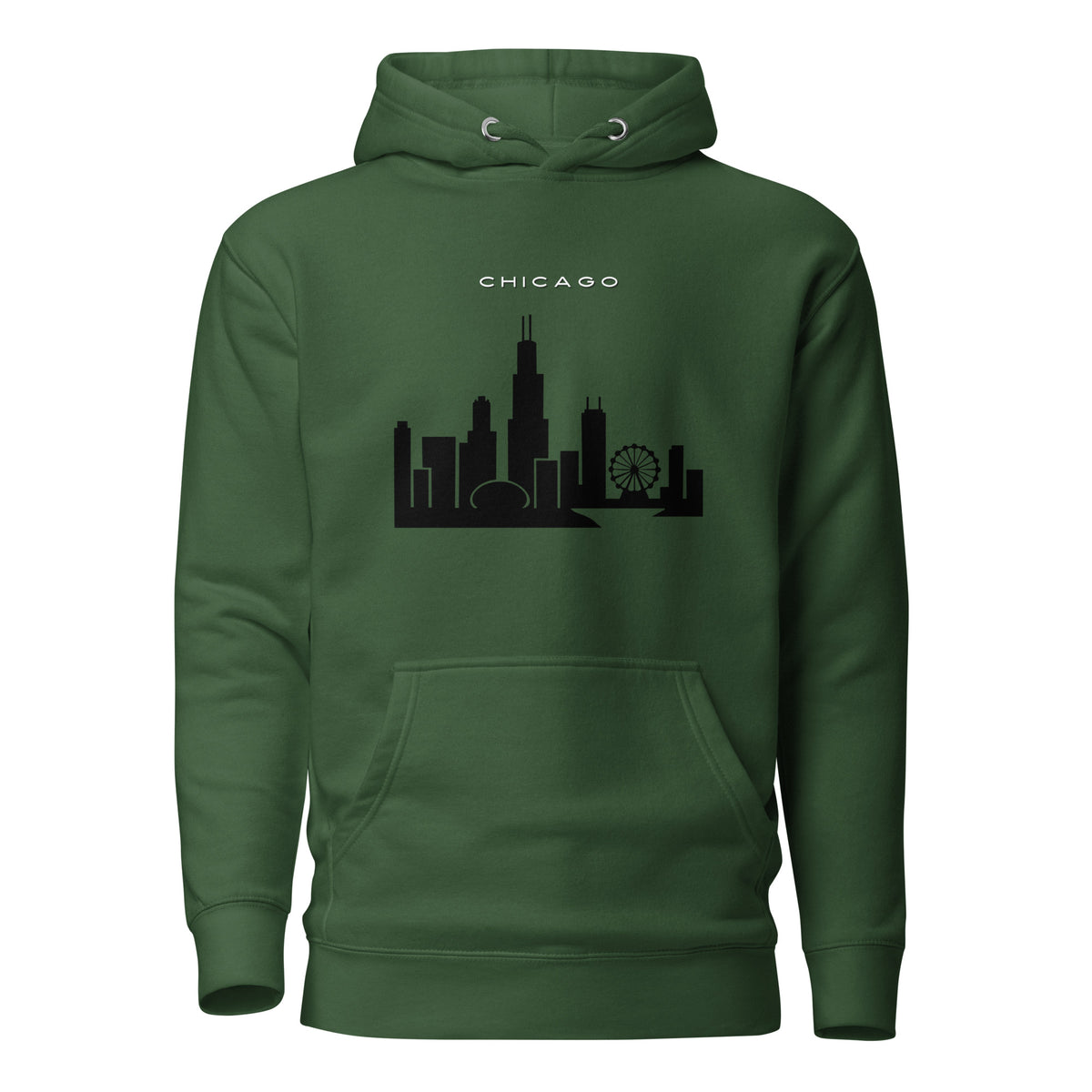 Chicago Skyline Hoodie Unisex Hoodie by Passport Outfitters