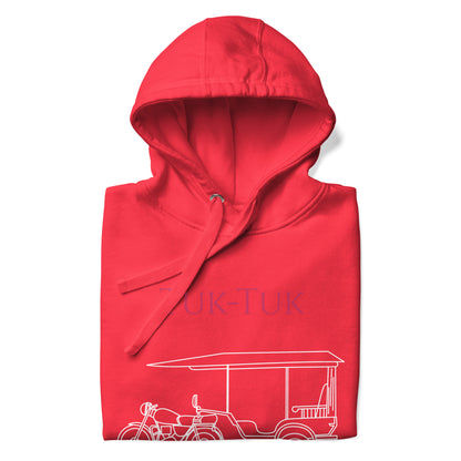 Tuk-Tuk Travel Hoodie – Red & White Edition by Passport Outfitters