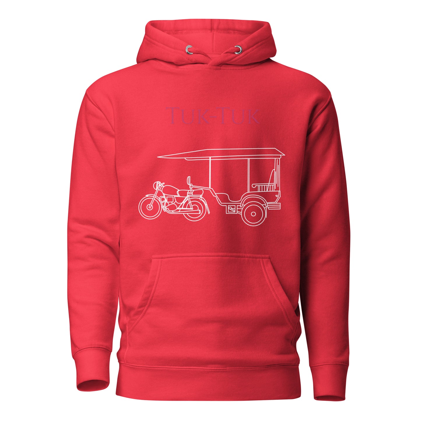 Tuk-Tuk Travel Hoodie – Red & White Edition by Passport Outfitters