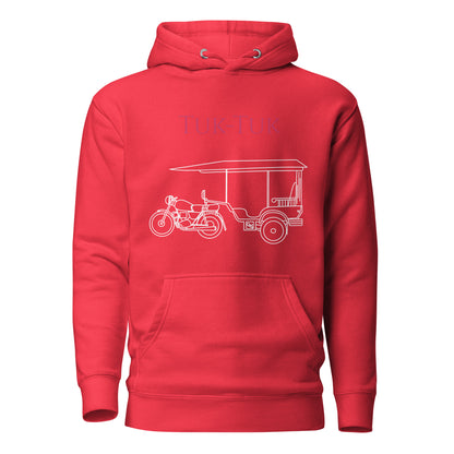 Tuk-Tuk Travel Hoodie – Red & White Edition by Passport Outfitters
