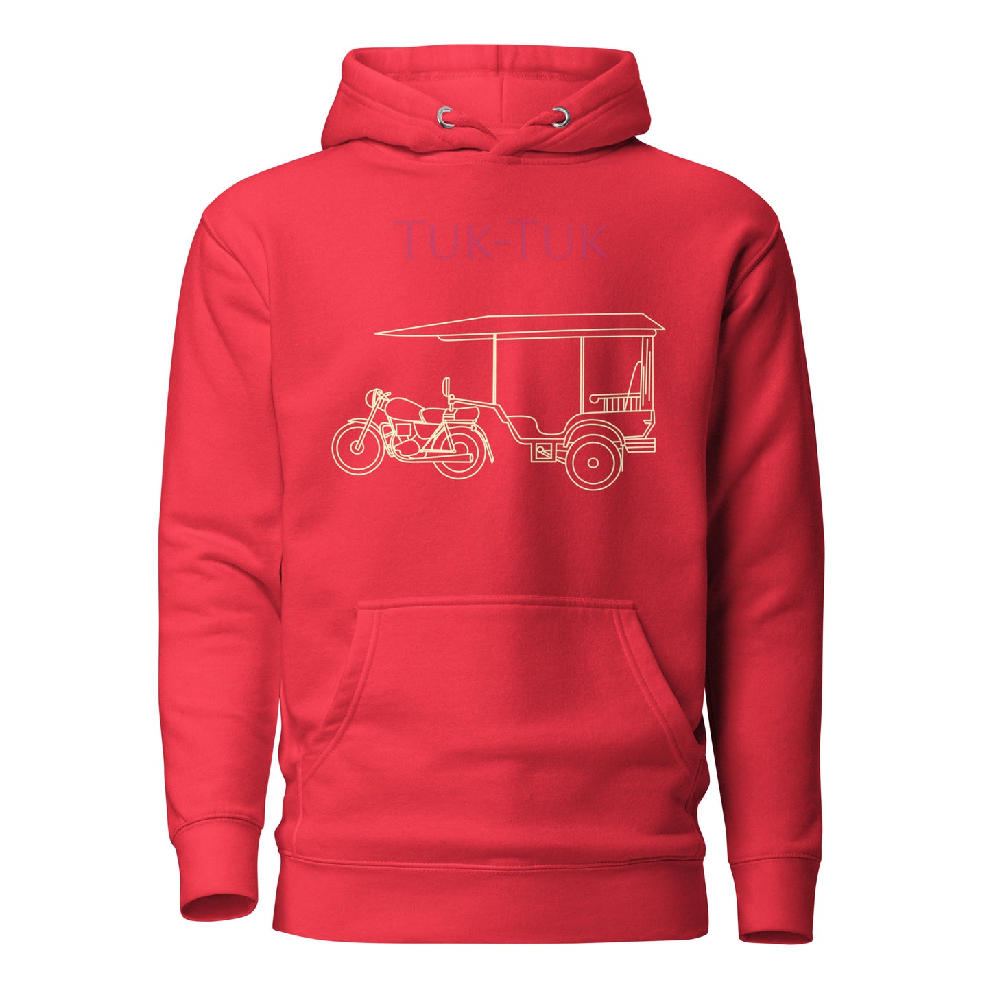 Tuk-Tuk Travel Hoodie – Crimson & Cream Edition by Passport Outfitters
