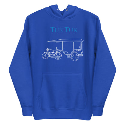 Tuk-Tuk Travel Hoodie – Blue & White Edition by Passport Outfitters