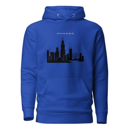 Chicago Skyline Hoodie Unisex Hoodie by Passport Outfitters