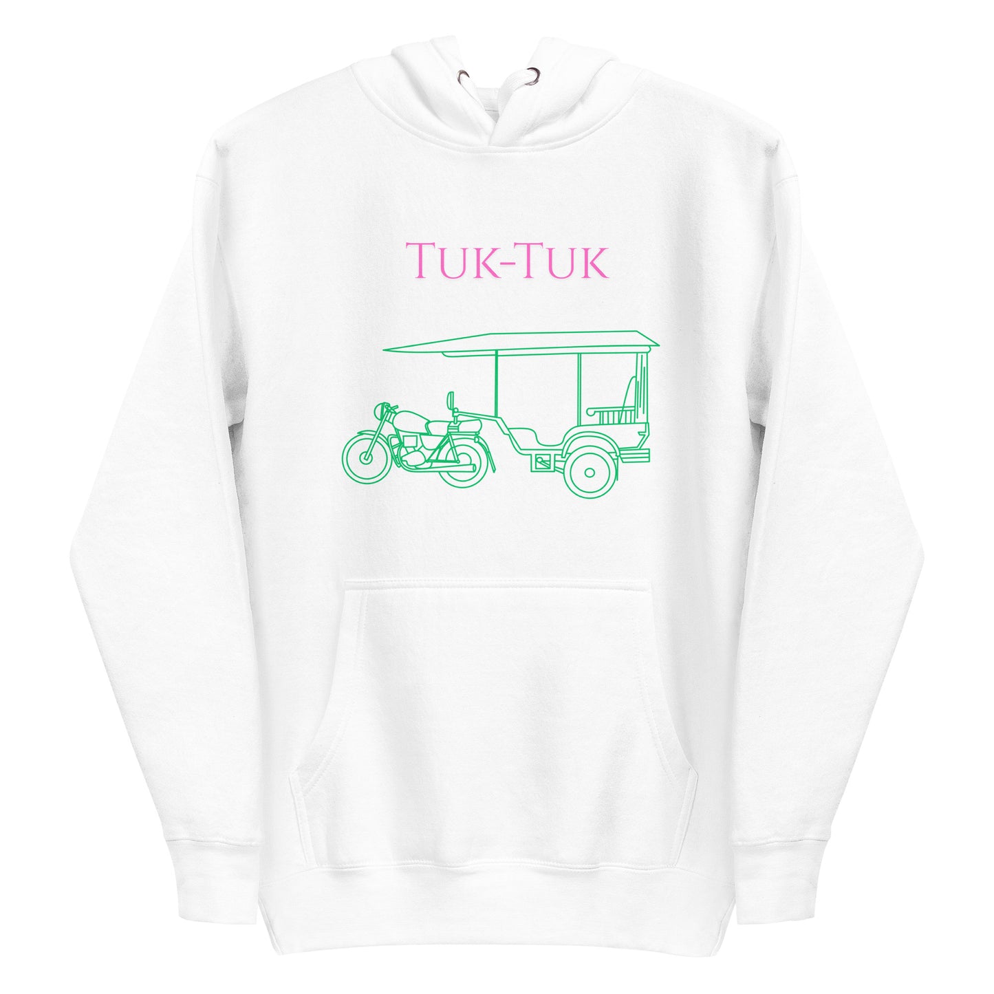 Tuk-Tuk Travel Hoodie – Pink & Green Edition by Passport Outfitters