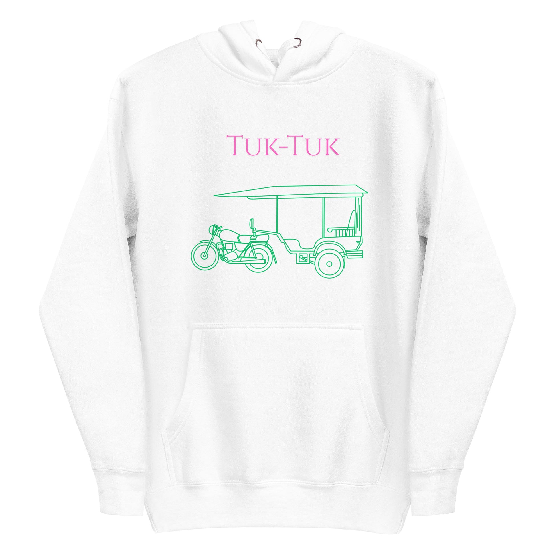 Tuk-Tuk Travel Hoodie – Pink & Green Edition by Passport Outfitters